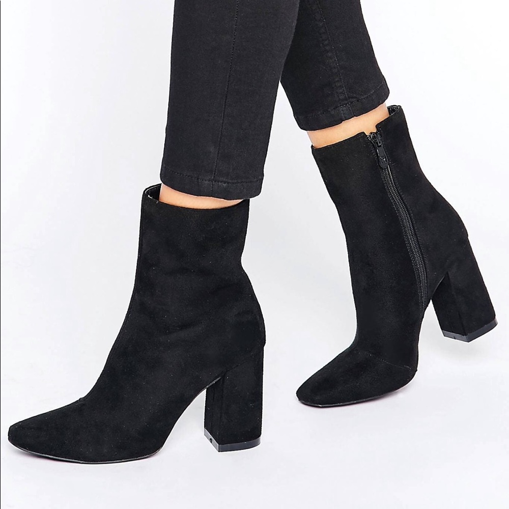 Boohoo black ankle boot